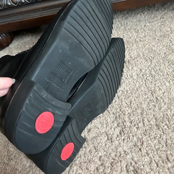 Fitflop Black Ankle Boots with Stud Detail 8.5 - Picture 4 of 5